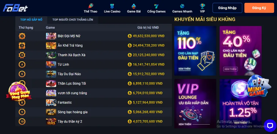 Kho game đa dạng tại ee88 hiện đang mở